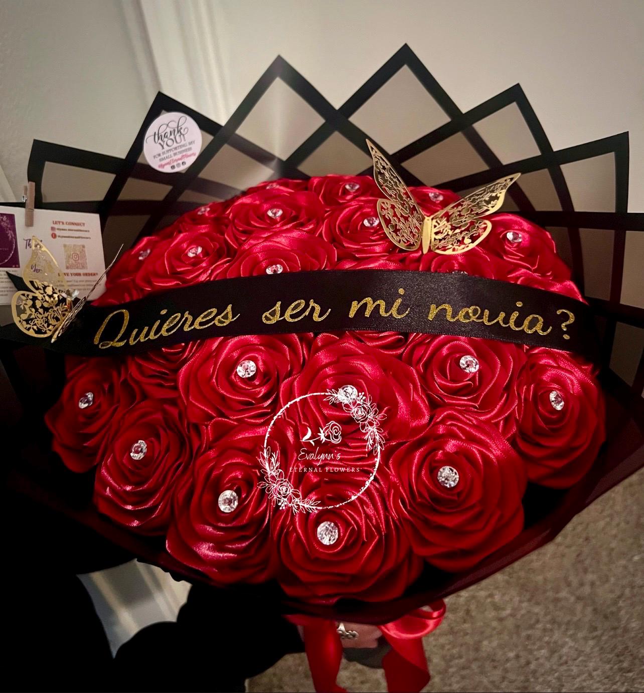 Ramos Buchones Ramos Para Tu Novia Ramo De Rosas Eternas Con