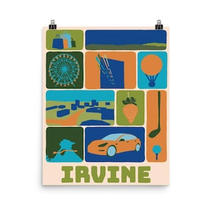 Irvine Poster | Collecting Stamps Series | Orange County, California