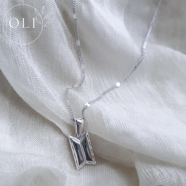 Collier BTS en argent sterling 925 conçu sur mesure