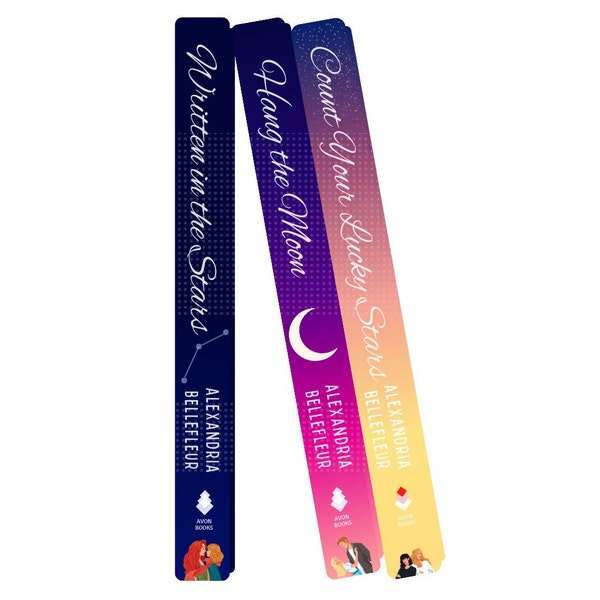 Book Spine Digital Art Print- Alexandria Bellefleur Romance Novels