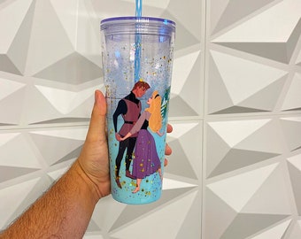 Customized Starbucks venti tumbler inspired by sleeping beauty