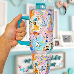 Customized 40oz dupe magic Park tumbler characters