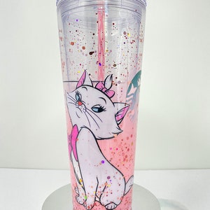 Customized Starbucks venti tumbler inspired by Marie cat