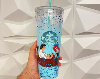 Customized Starbucks venti tumbler inspired by mermaid