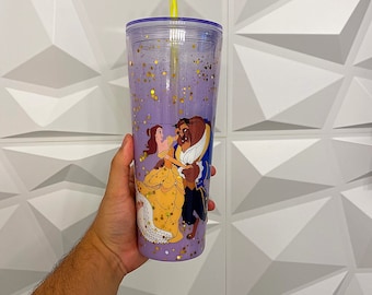 Customized Starbucks venti tumbler inspired by beauty princess