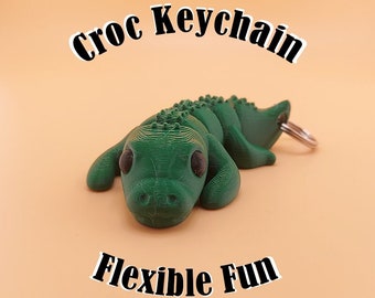 Croc Keychain / Keychain / Crocodile / Animals / Fidget Keychain