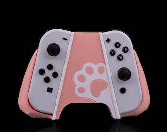 Paw Print Dual Switch Controller Holder Stand - Cute Gaming Accessory Organizer for Switch & Joy-Con Controllers