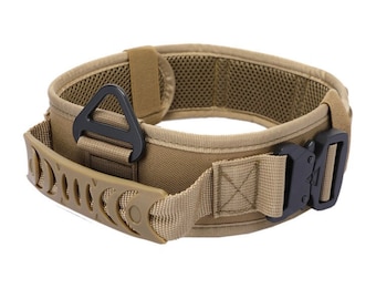 Camouflage militaire halsband, hondentrainer en eigenaar tactische halsband voor middelgrote grote honden | Army Custom Tactische hondenhalsband verstelbaar