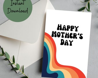 Happy Mother's Day Printable Card, Instant Download