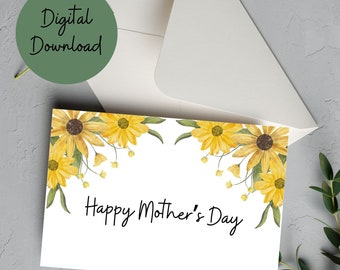 Happy Mother's Day Printable Card, Instant Download