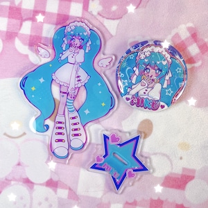 Kawaii Blue Dream A6 Print | Standee | Badge | Holo Ticket