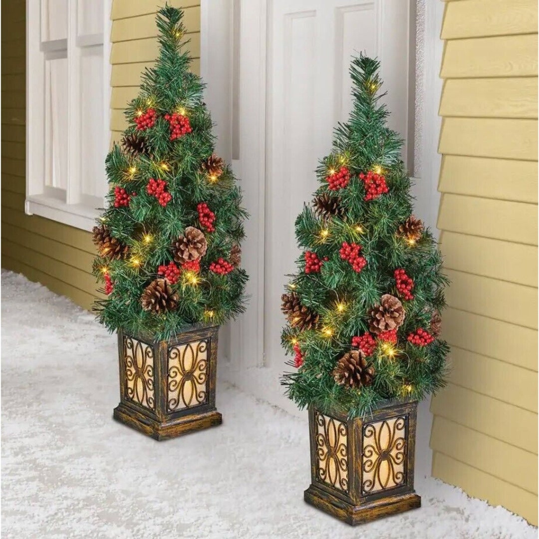 Solar Christmas Tree Solar Christmas Tree Lights Artificial Etsy UK