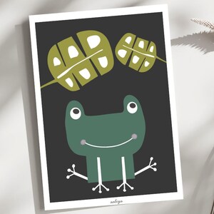 Poster illustrato da parete per la cameretta del tuo bambino o neonato, Madame Grenouille