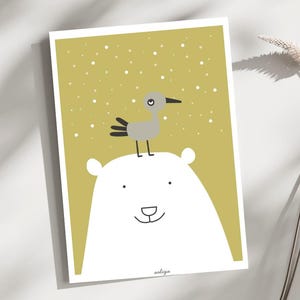 Póster decoración de pared para tu hijo o bebé, El Oso Polar 2