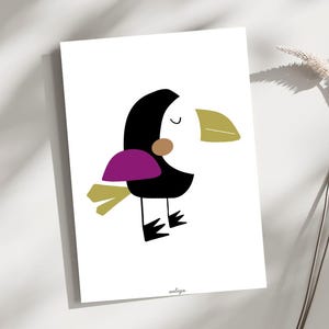 Póster para decorar la habitación de tu hijo o bebé, titulado El Tucán