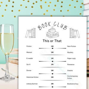Book Club This or That Game: Printable Discussion Activity (PDF)
