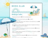 Book Club Game: Would You Rather Printable Activity (PDF)