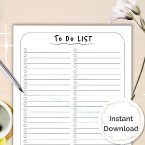 Blank To Do List: Buy Once and Print as Many as You Like! Minimalist Task Tracker, Printable US Letter Size Checklist, Productivity Planner