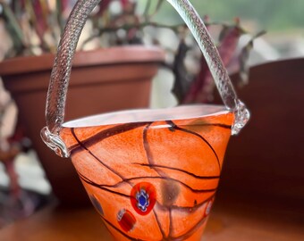Millefiori Murano Glass Vase – Circa 1960 – 8” Tall