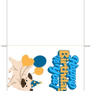 Printable Happy Birthday Card Design Digital Download PDF - Etsy