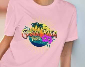 Dames reizen Biologisch katoen Top Avontuur Costa Rica Vakantie Vakantie Creator Dames T-shirt Milieuvriendelijk buitenshuis Zomer natuur Roze