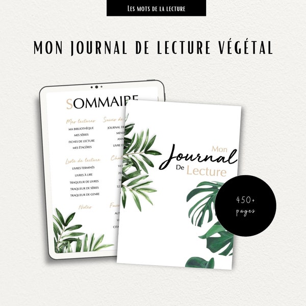 Journal de lecture — Journal — Mon suivis lecture — Mon journal Végétal — Journal de suivis lecture