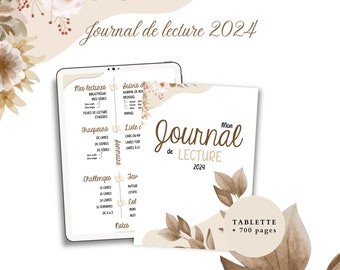 JOURNAL DE LECTURE Flora 2024 — Journal — Suivis lecture — Année 2024 - Planner - Planner Books