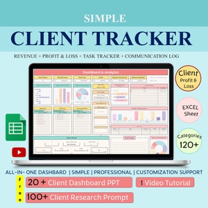 Tracker e gestione dei clienti per le piccole imprese, tracker CRM con tracciamento delle attività e registro delle comunicazioni per la gestione dei clienti e dei lead