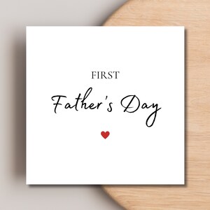1. Vatertagskarte | Erste Vatertagskarte | Karte für Papa | Glückliche erste Vatertagskarte | Vatertagskarte für Papa | Karte für Ihn Geschenk