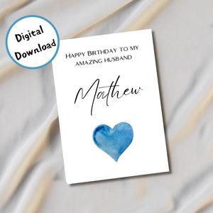 Cartões de aniversário personalizados | Cartão de aniversário do marido | Cartões Personalizados | cartão de aniversário para ele | cartão para marido | cartão de aniversário