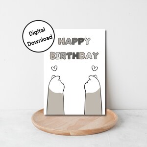 Cartão de feliz aniversário imprimível | Cartão imprimível | Cartão de aniversário | Download instantâneo | Saudações de aniversário | aniversário cartão comemorativo | digital
