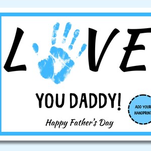 Father's Day Printable Fathers Day Handprint Art Fathers Day Art Bundle ...