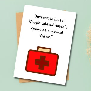Afstudeercadeau medische school / nieuwe dokterskaart / afstudeercadeau dokter / verjaardagskaart / afdrukbare verjaardagskaart / grappige dokterskaart/cadeau