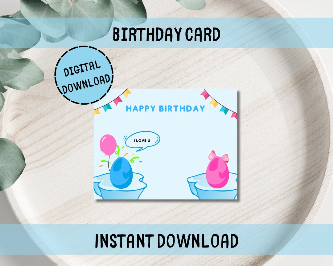Funny Printable Happy Birthday Card Cute Printable Card Birthday Card ...