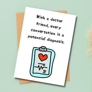 Graduierung der medizinischen Abteilung / Doktor Karte / Doktor Geschenk / Dankeskarte / Lustige Geburtstagskarte / Dankeschön Karte