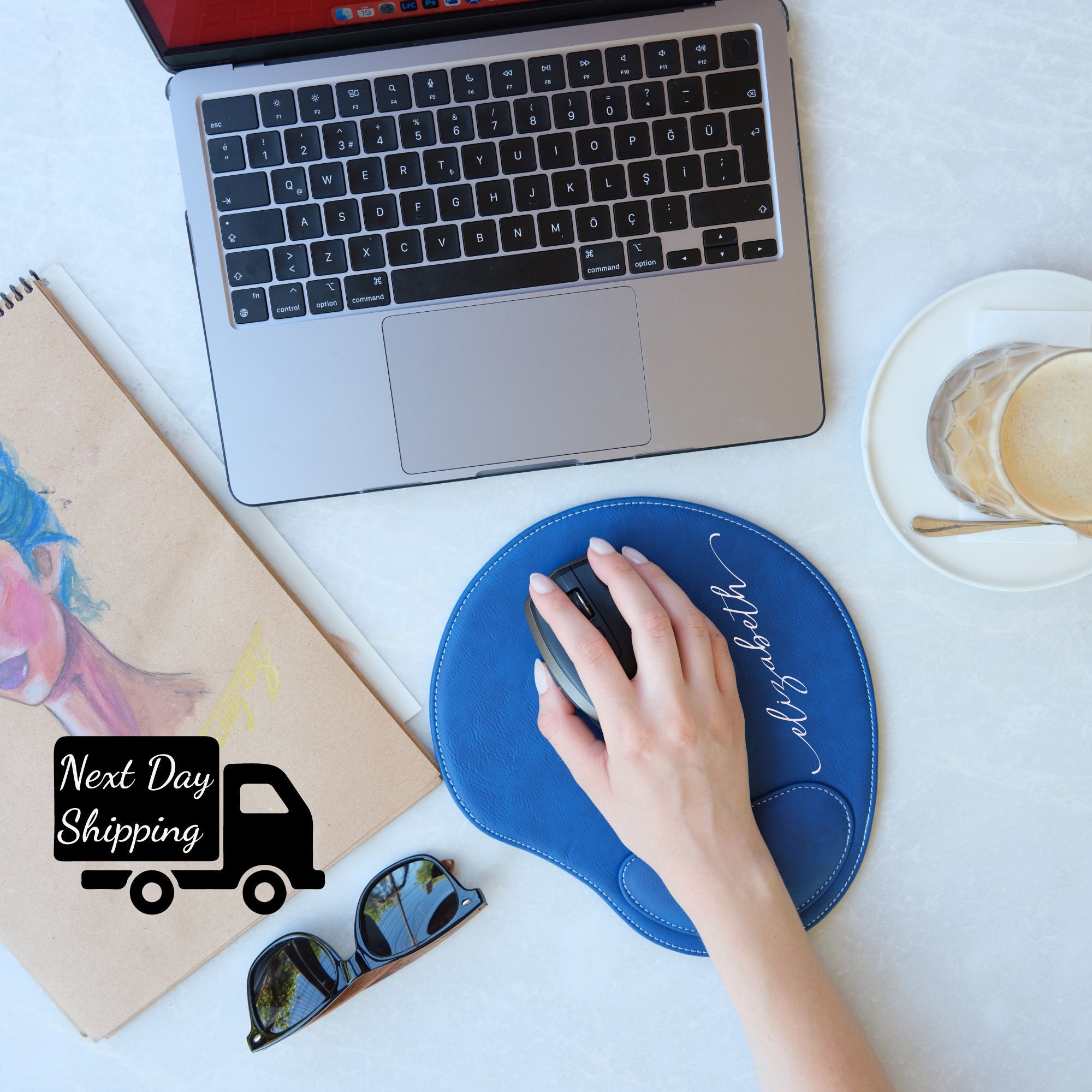 Blank Mouse Pad with Gel Wrist Rest Mouse Mat with Non-Slip PU Base Gaming  Mouse Pad, Sublimation Blank mouse pad