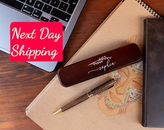 Wood Pen Set,Monogrammed Wood Pen,Pen Set,Desktop Pen Holder,Engraved Pen Case,Personalized Pen Set,Dad, Boss Gift,CEO Gift, Mother Day Gift
