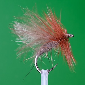 Hares Ear CDC Sedge Brown Caddis Trout Fly Fishing Dry Flies River Still Water Lake Surface Fishing