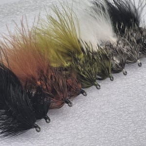 Grizzly Woolly Buggers Trout Fly Fishing Barbless Leech Flies