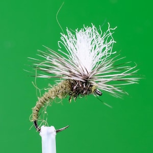 Klinkhammers Olive Barbless Fly Fishing Trout Grayling Flies Hackled