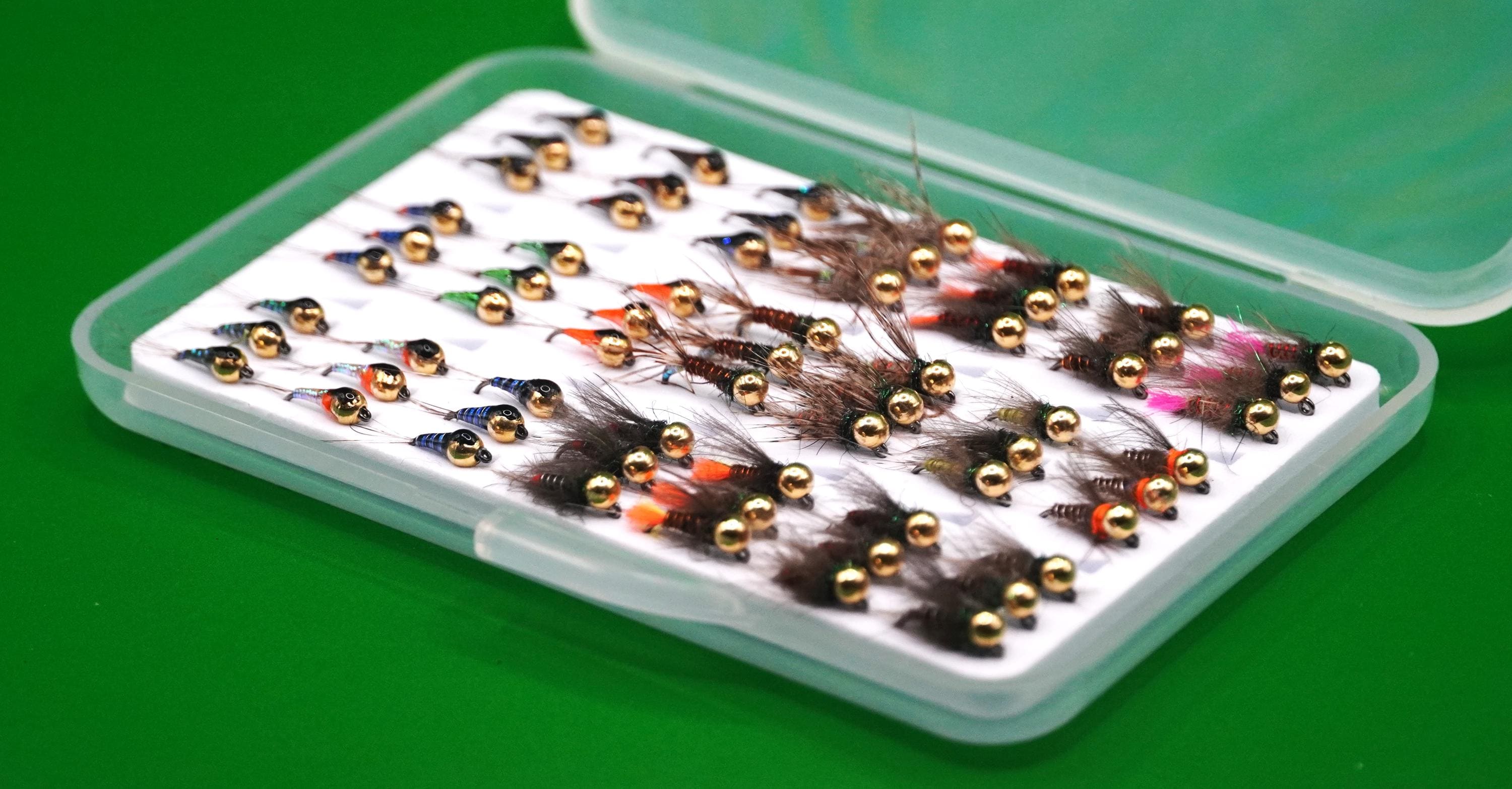 Wifreo Lot De 12 Perles De Pêche à La Mouche, Moucherons, Mouche Pour Truite Carppie Bluegill Peche Sur Glace Tailles 10 12 14 Lot De 12