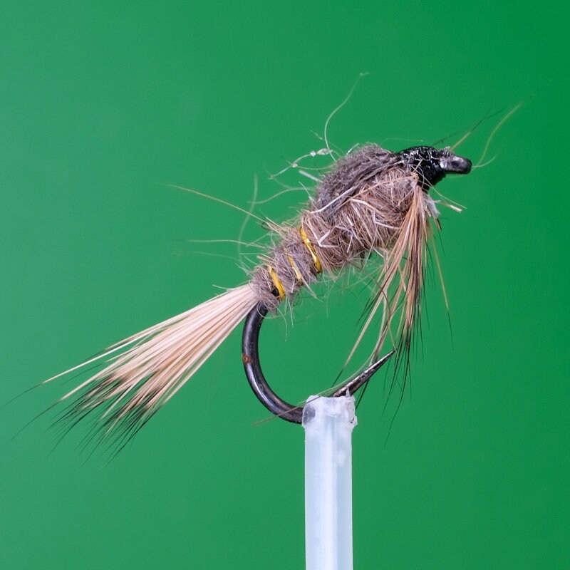 6 Ninfe Orecchio Lepre Con Perline Di Tungsteno Per Pesca Alla Trota. Troutflies UK, Dimensioni A Scelta, Fatte In UK.