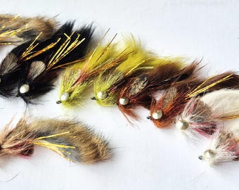 Mosche da pesca a mosca Streamer con occhi a manubrio in tungsteno, sculpin Zonkers