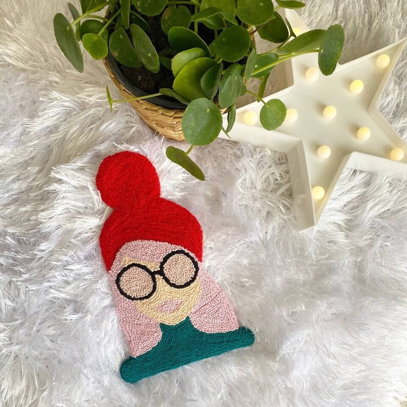 Punch Needle Wall Decor, Punch Needle Wall Hanging, Tufted Wall Decor