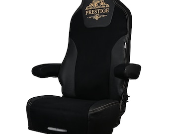 KENWORTH T680, T880, W990 Truck seat Cover & armrest Covers Prestige-Line BLACK