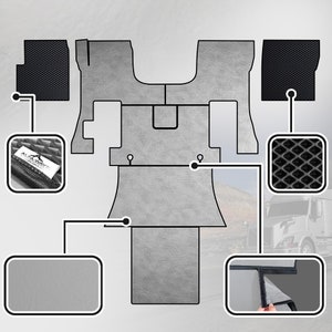 VOLVO vnl 780, 730 2004-2018 truck floor mats Prestige-Line GRAY