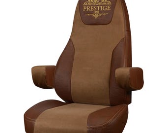 KENWORTH W900, T600, T660, T700, T800, T2000, W900l Truck seat Cover & armrest Covers Prestige-Line BROWN