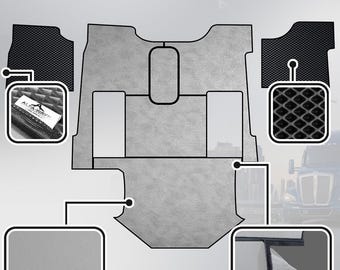 KENWORTH T-680, truck floor mats Prestige-Line GRAY