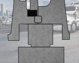 KENWORTH W900, T600, T660, 2006-2019, truck floor mats Prestige-Line GRAY