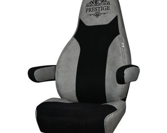VOLVO vnl, vnr, vnx, vhd, vah 2019-current Truck seat Cover & armrest Covers Prestige-Line GRAY
